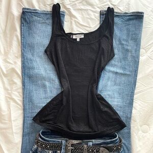 Y2K Jennifer Lopez Black Tank Top